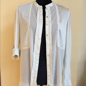 NOA NOA long open shirt light mint with buttons